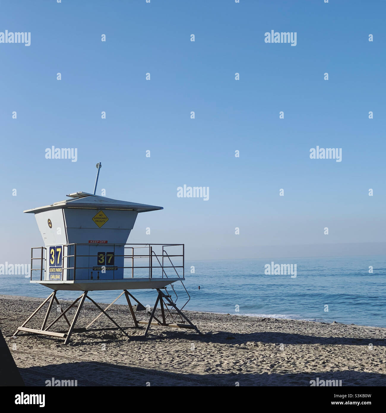 Septembre 2021, station de sauveteurs, Carlsbad State Beach, Carlsbad,San Diego County, Californie, États-Unis, Amérique du Nord Banque D'Images