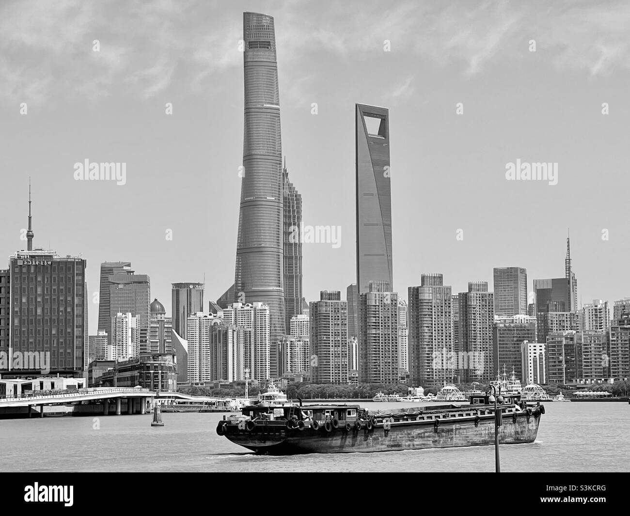 Shanghai noir et blanc Photo Stock Alamy