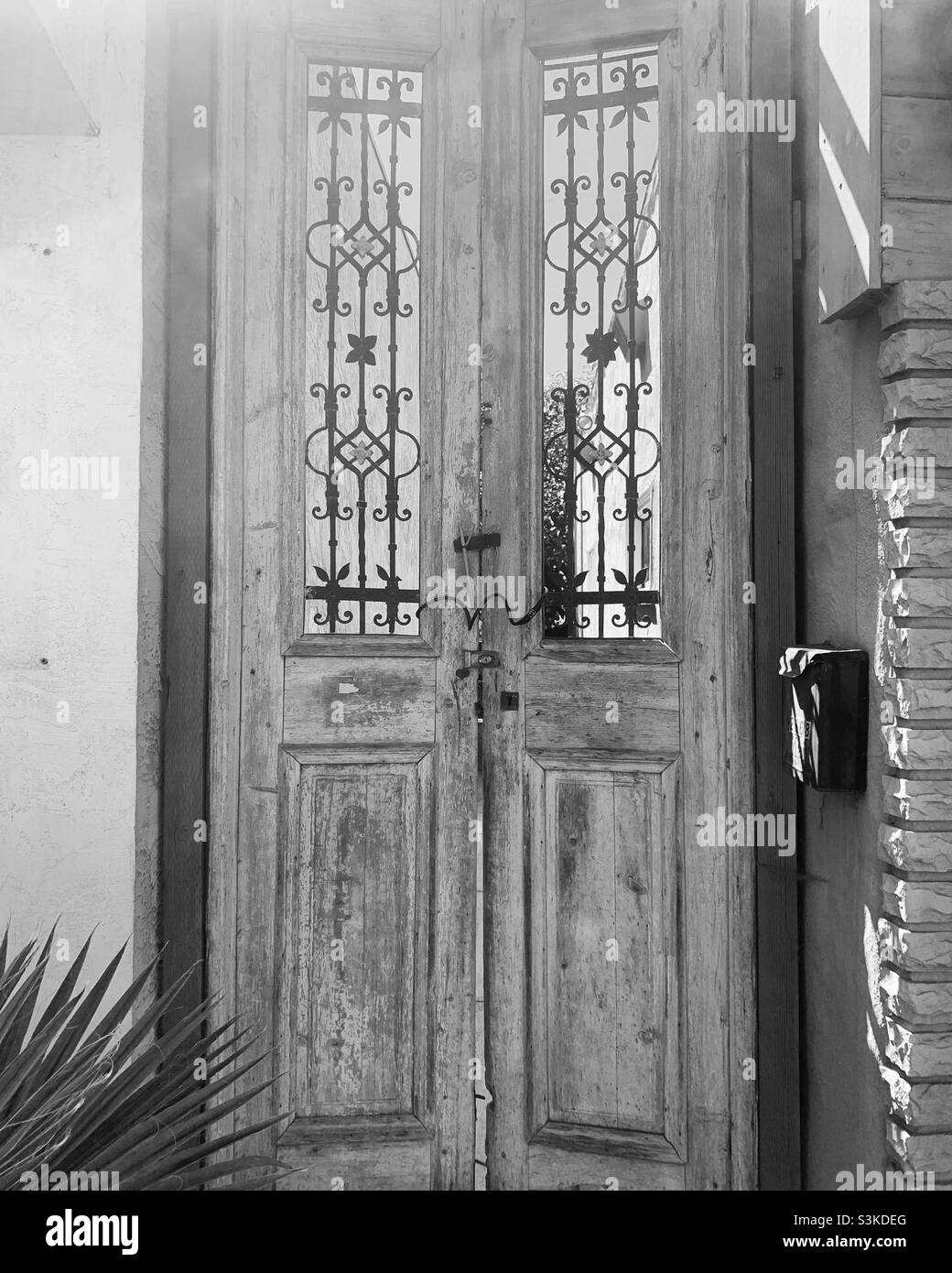 Une porte à Encinitas, comté de San Diego, Californie, États-Unis, Amérique du Nord - Image de stock capturée avec un smartphone