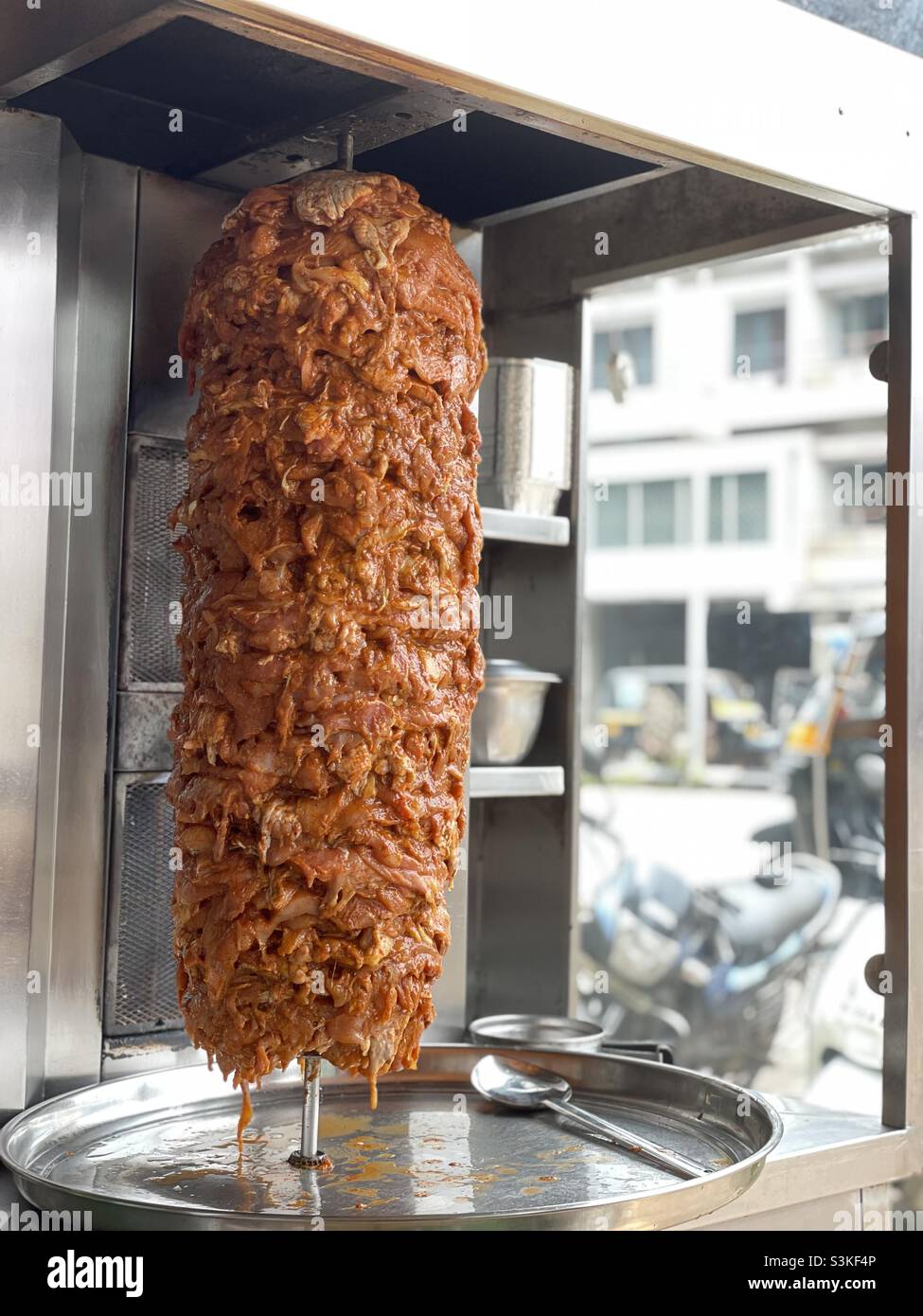 shawarma dans la file d'attente Banque D'Images