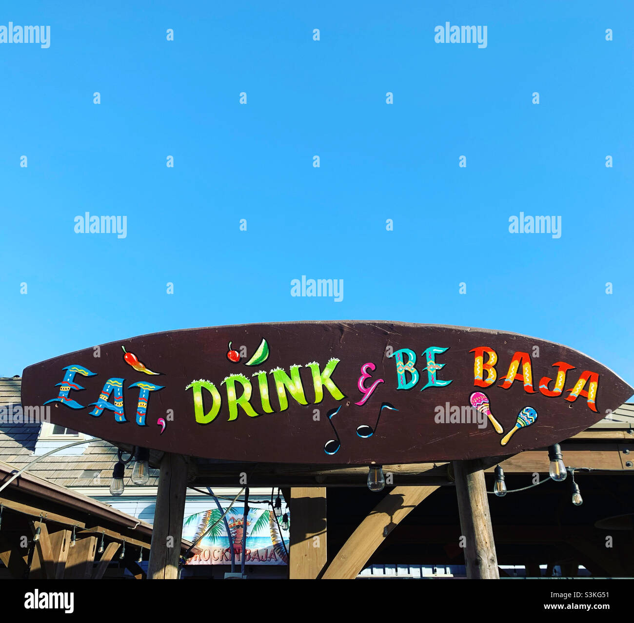 Rockin’ Baja Lobster, Oceanside Harbour, Oceanside, Comté de San Diego, Californie,États-Unis, Amérique du Nord - Image de stock capturée avec un smartphone