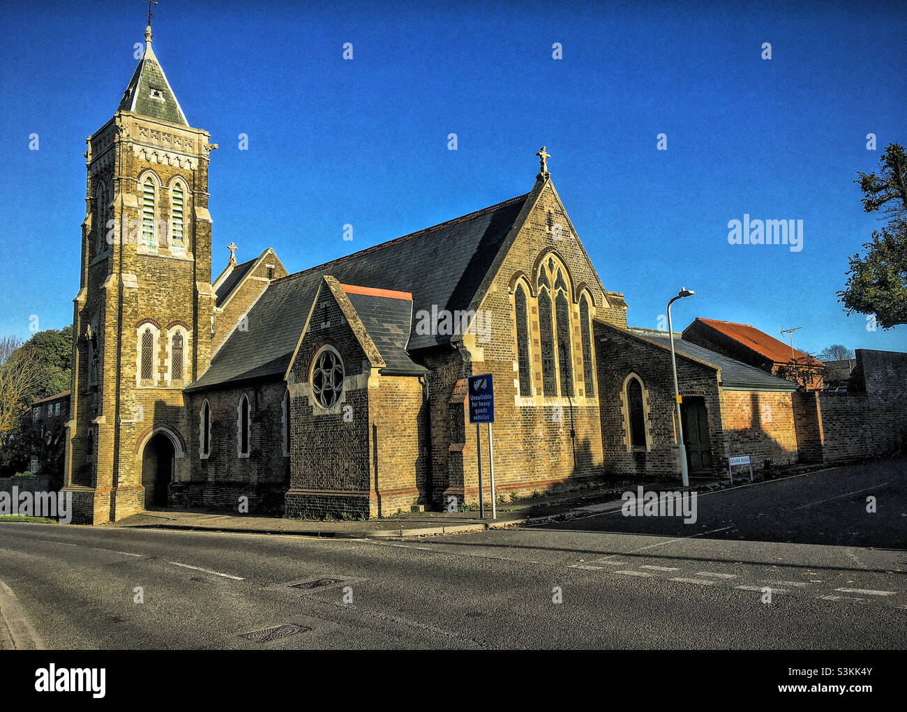 Église catholique du Sacré-cœur, Walmer, Kent - Image de stock capturée avec un smartphone