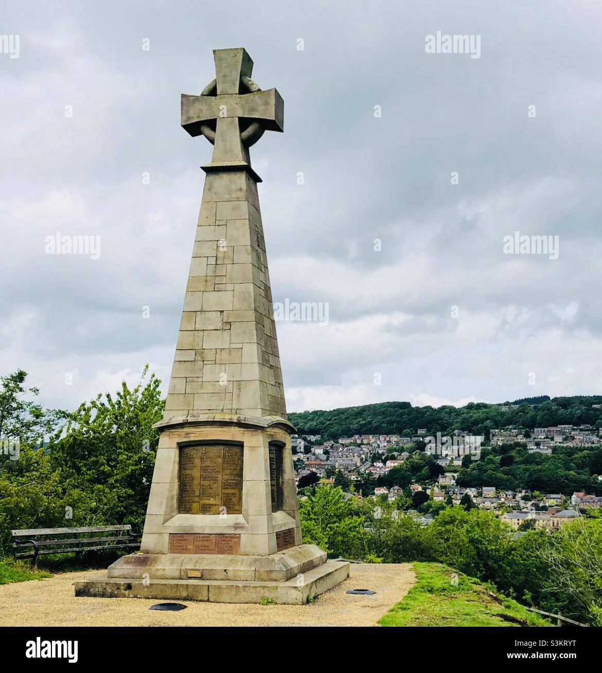 Mémorial de guerre - Matlock Derbyshire - Image de stock capturée avec un smartphone