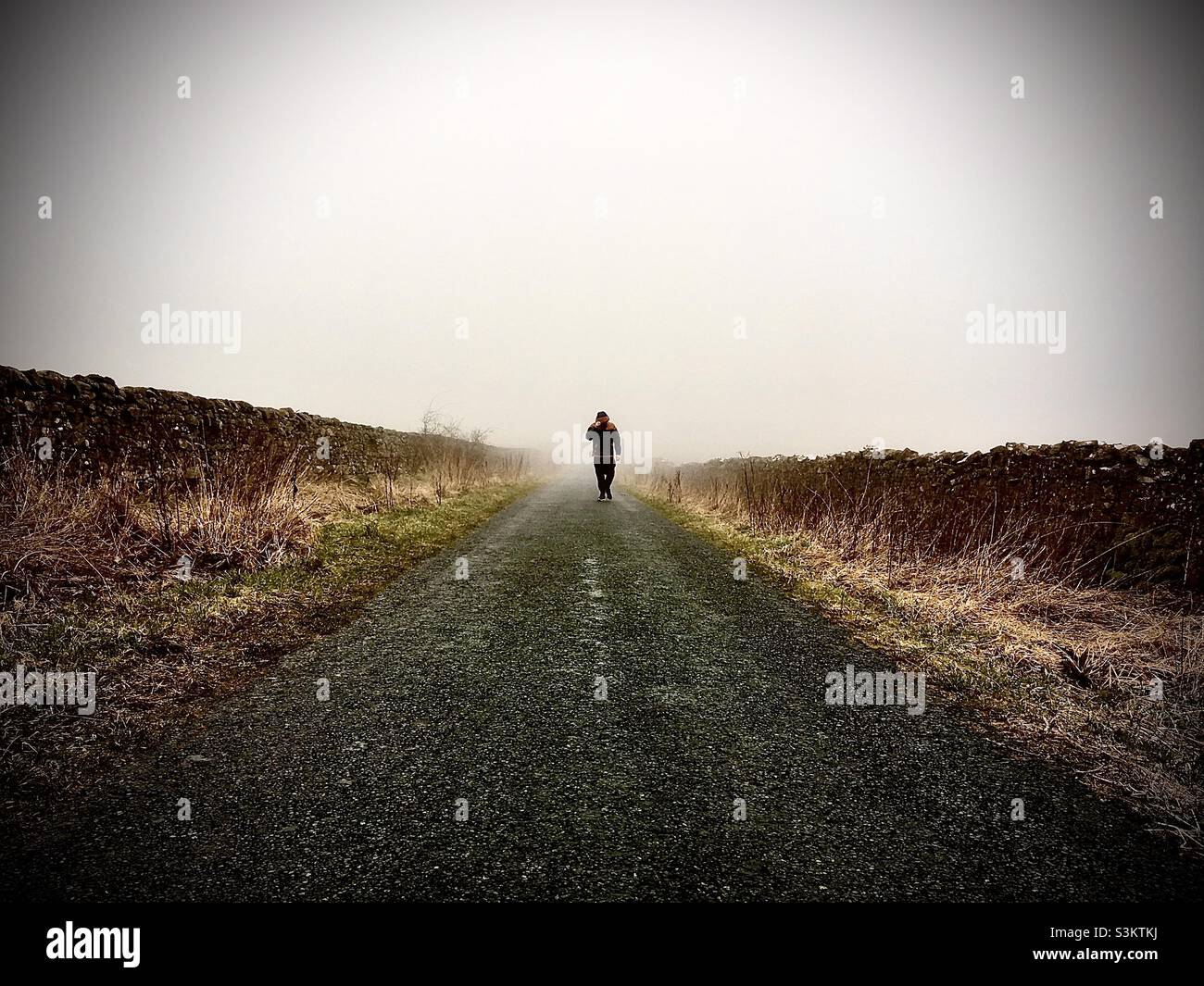 La longue route Banque D'Images