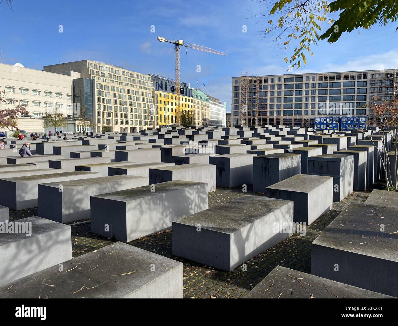 Mémorial aux Juifs assassinés d'Europe, Berlin, Allemagne - Image de stock capturée avec un smartphone