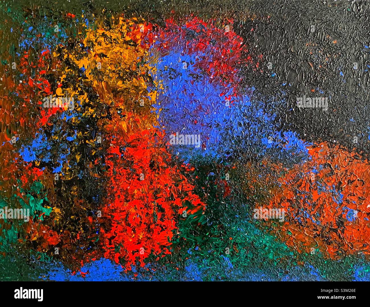 Art abstrait (Ma peinture) en acrylique. Banque D'Images