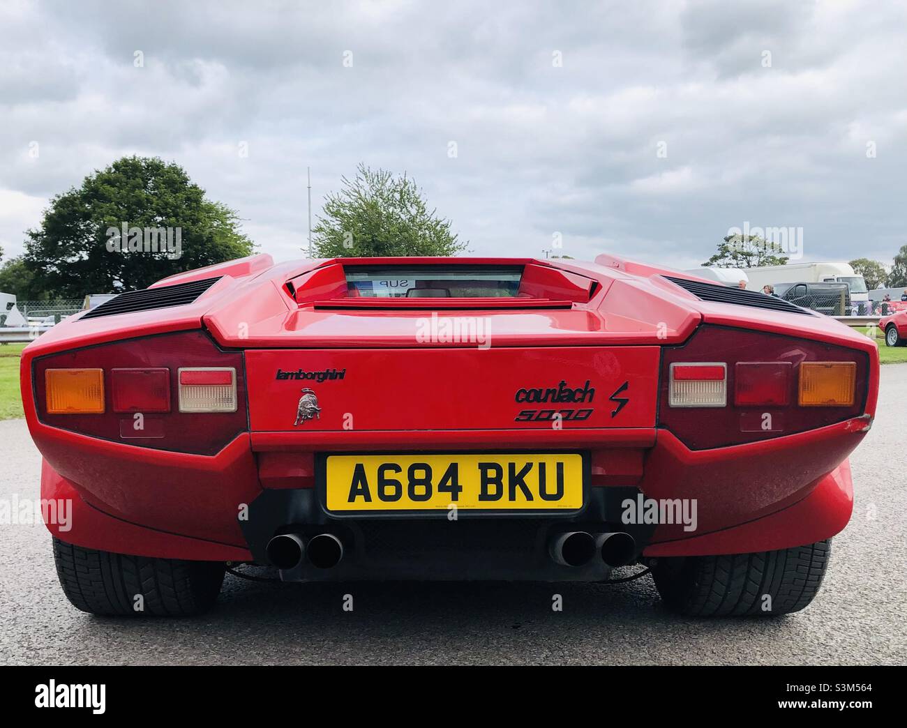 1980s Lamborghini Countach - Oulton Park Cheshire Royaume-Uni Banque D'Images