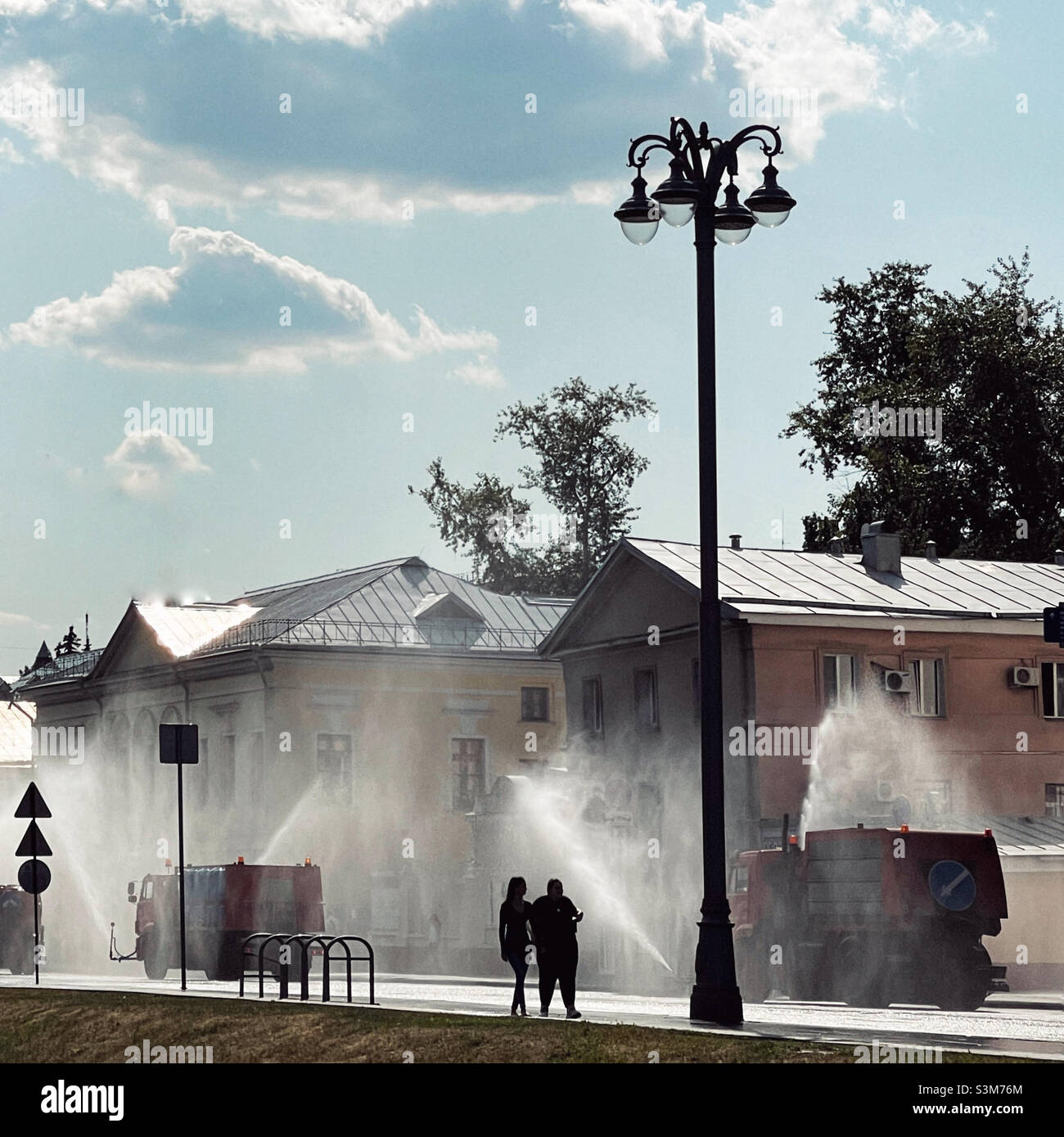 Chaude journée d'été à Moscou, Russie Banque D'Images