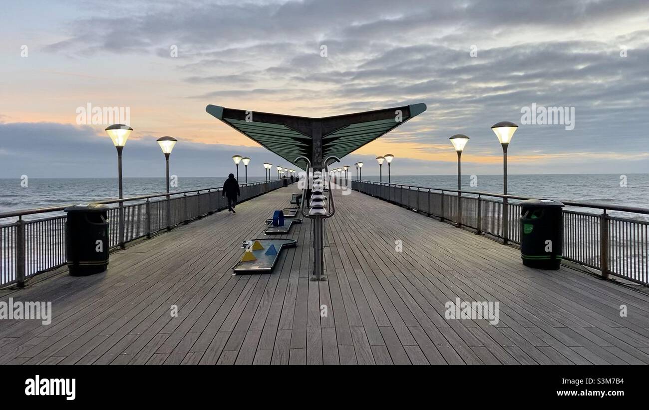 Quai Boscombe, Bournemouth, Dorset, en hiver - Image de stock capturée avec un smartphone