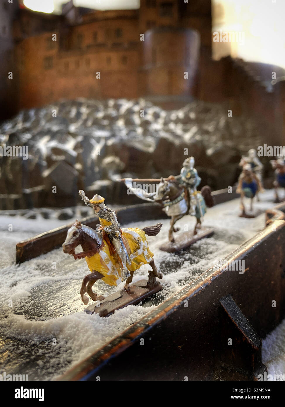 Château de Bamburgh diorama - Image de stock capturée avec un smartphone
