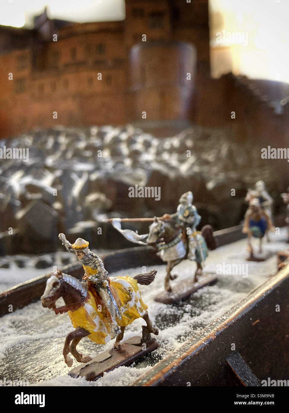 Château de Bamburgh diorama - Image de stock capturée avec un smartphone