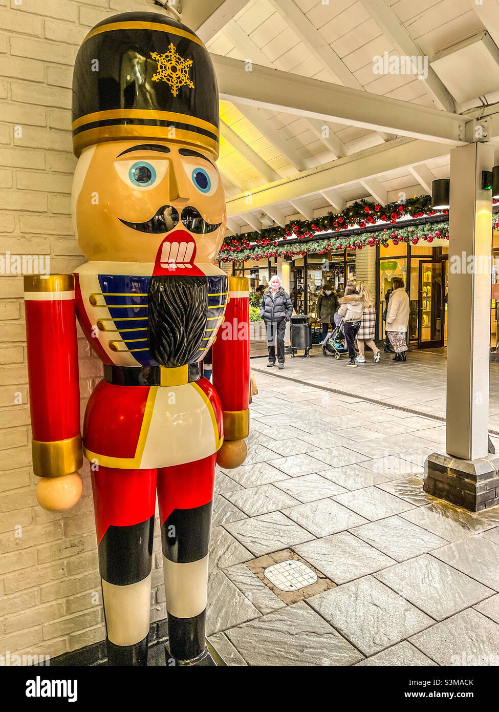 Noël Cheshire Oaks - Image de stock capturée avec un smartphone