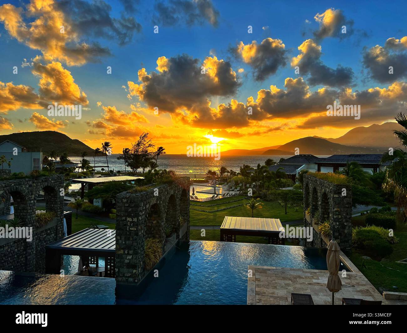 Lever du soleil à St.Kitts Banque D'Images