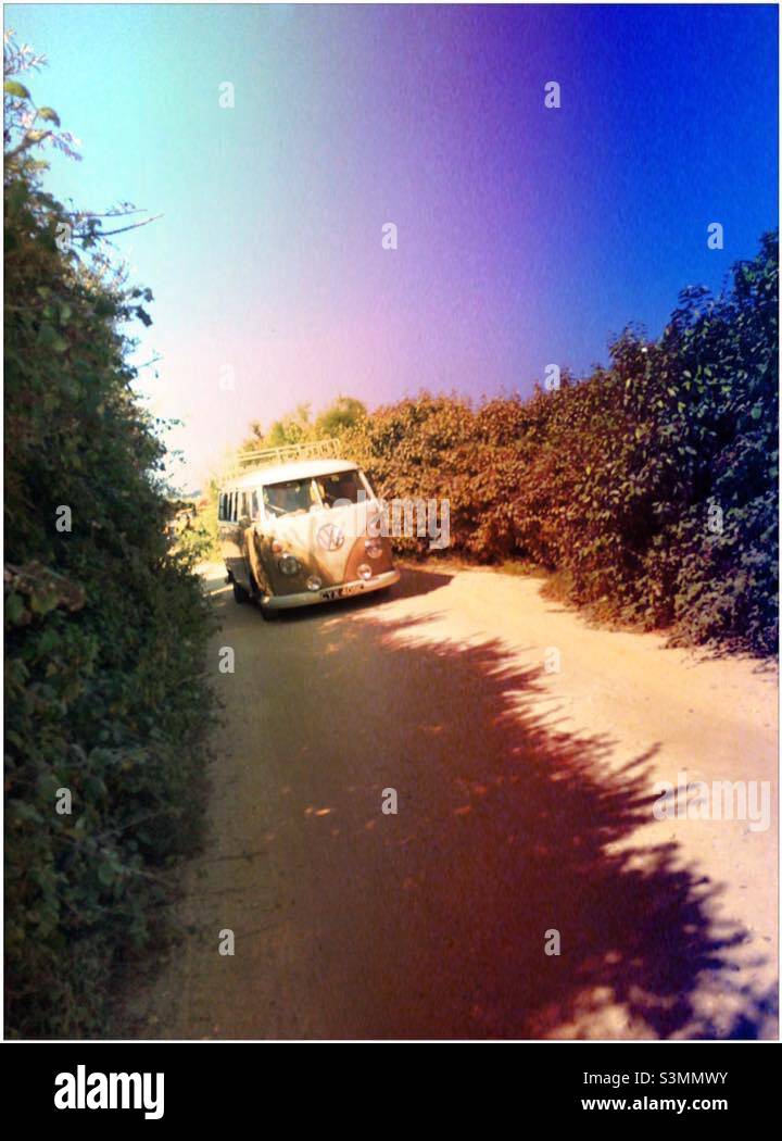 Fourgonnette VW Vintage Split Screen FR Banque D'Images