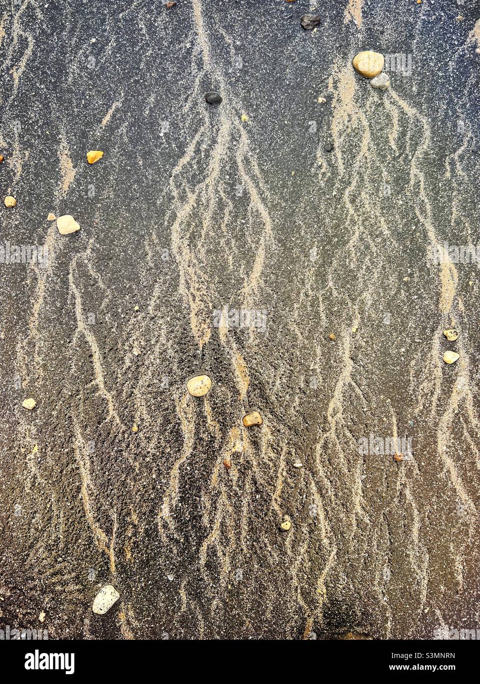 Des modèles dans le sable Banque D'Images