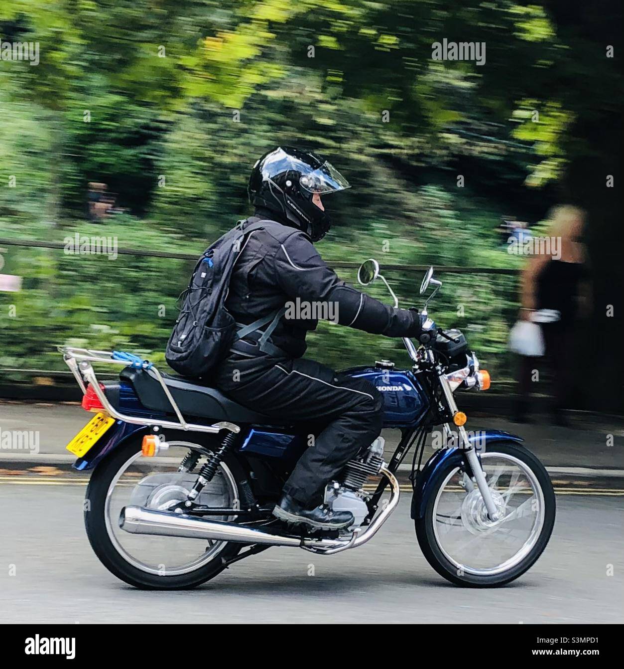 1980s Honda CG125 - Matlock Bath Derbyshire Royaume-Uni Banque D'Images