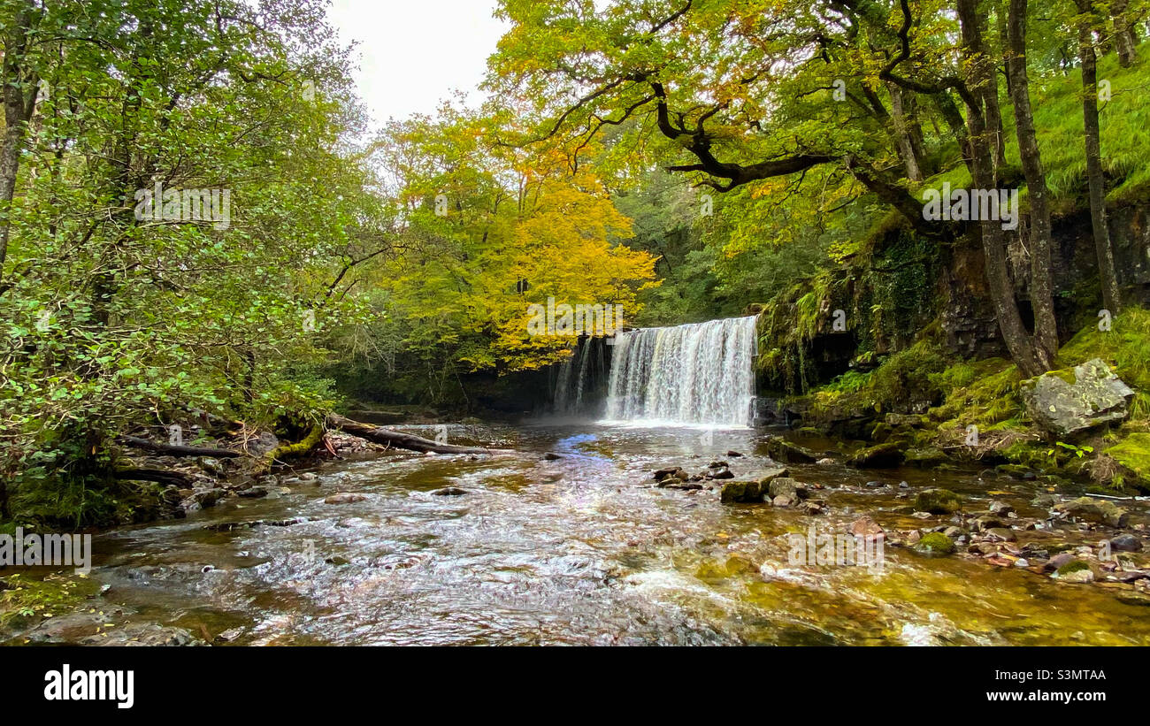 Cascade Sgwd dans le sud du pays de Galles, Glynneath Banque D'Images