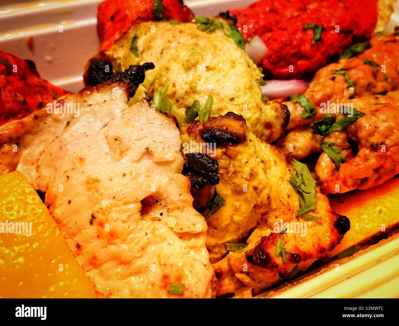 Gril tandoori mixte. Banque D'Images