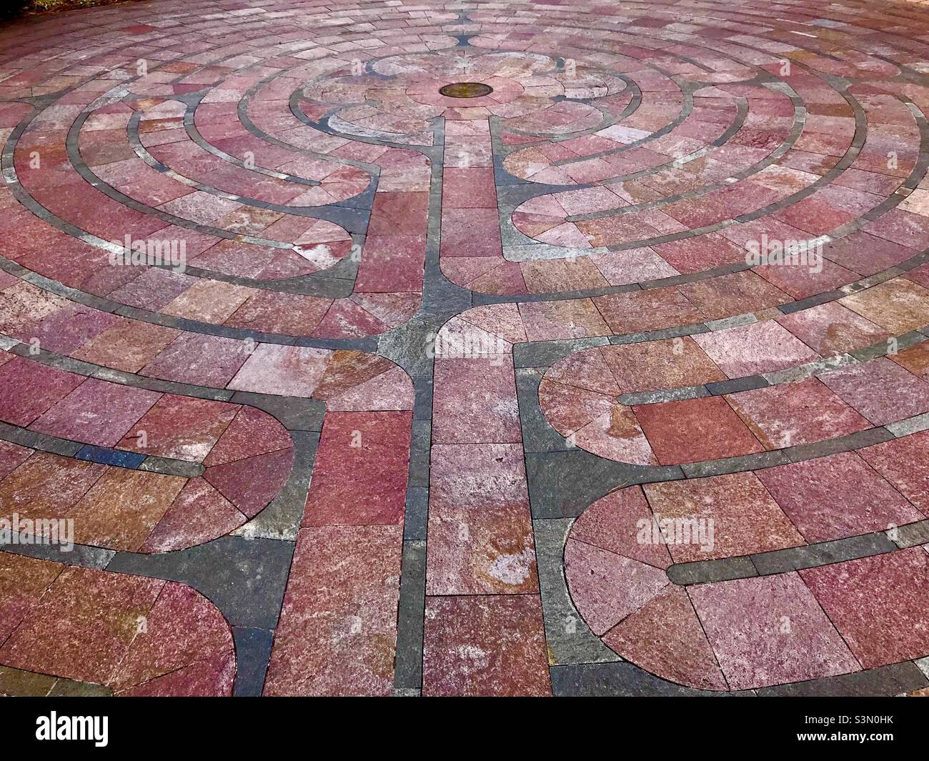 Labyrinthe de pierre rouge à Santa Fe Banque D'Images