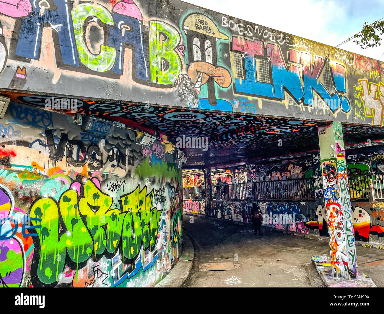 Leake Street graffiti, Londres Banque D'Images