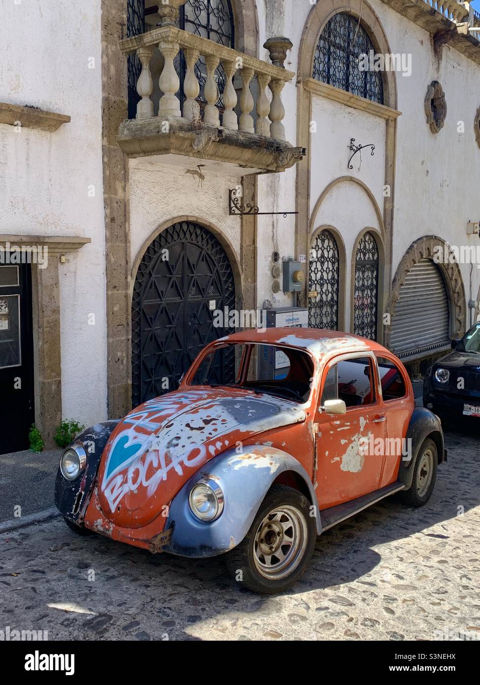 Vieux coléoptère VW à puerto Vallarta Mexique Banque D'Images