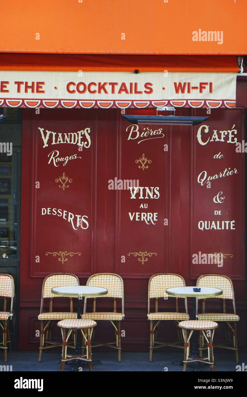 Café Storefront à Paris France Banque D'Images