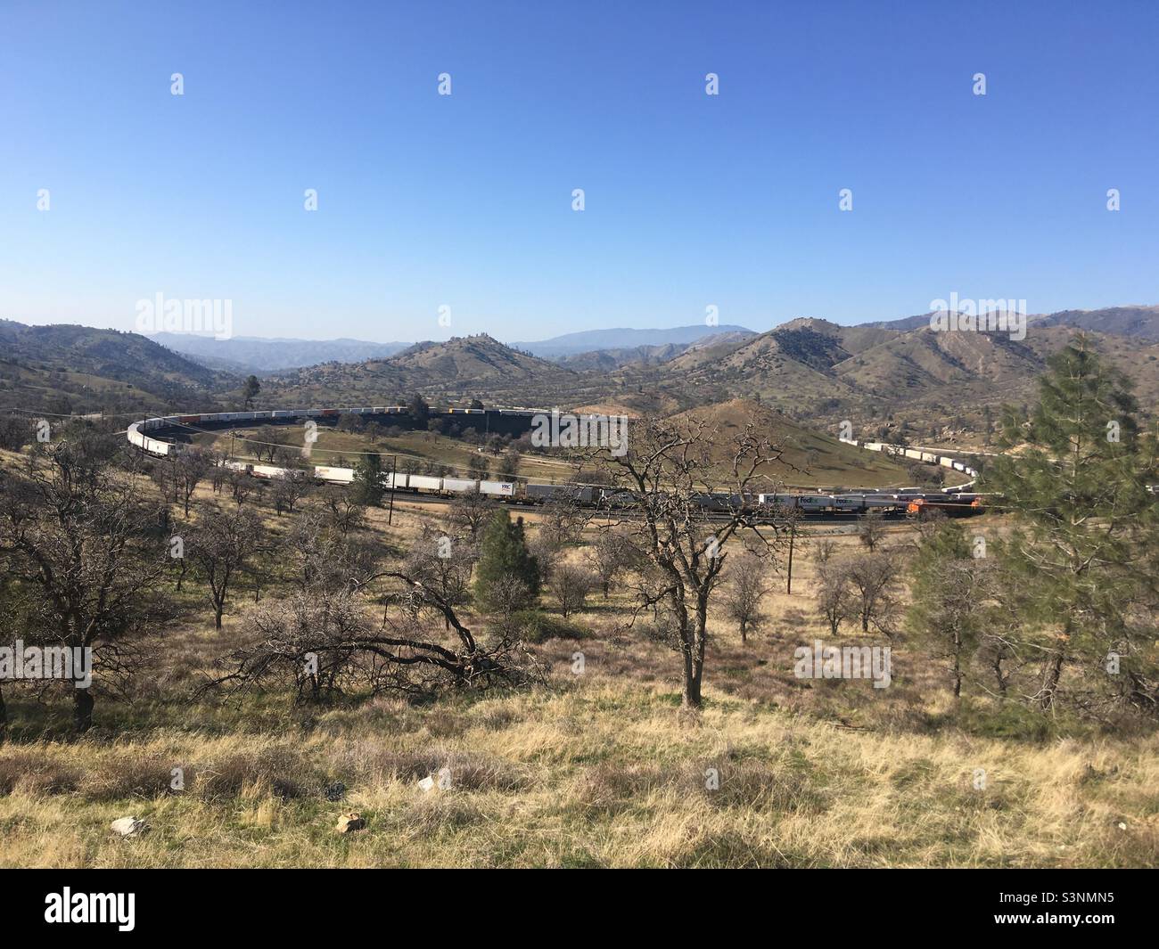 Tehachapi train Loop Californie Banque D'Images