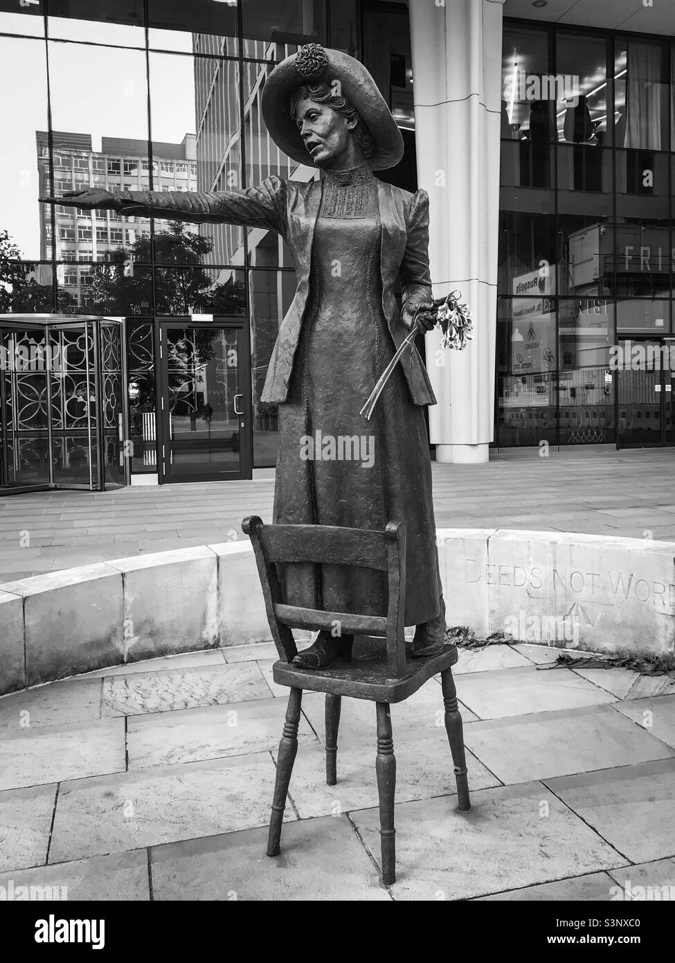 Statue d'Emmeline Pankhurst, Manchester Banque D'Images