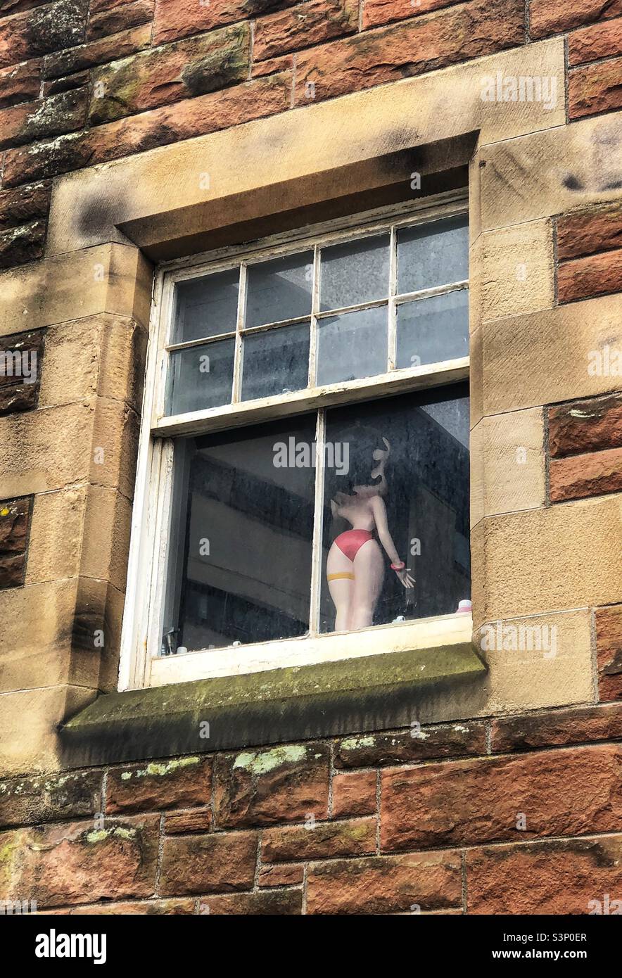 Poupée Betty Boop à la fenêtre Banque D'Images