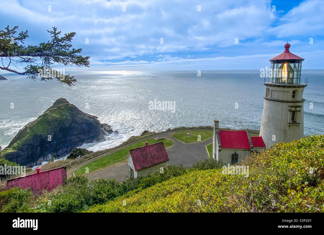 Phare de Haceta Head sur la côte de l'Oregon - Image de stock capturée avec un smartphone