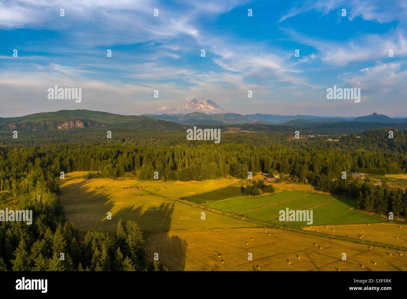 Le mont Rainier en automne - Image de stock capturée avec un smartphone