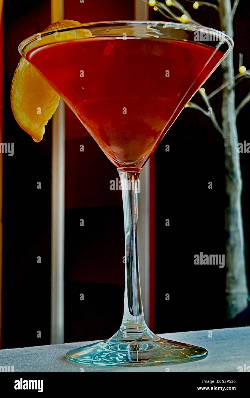 Cocktail de martini rouge Banque D'Images