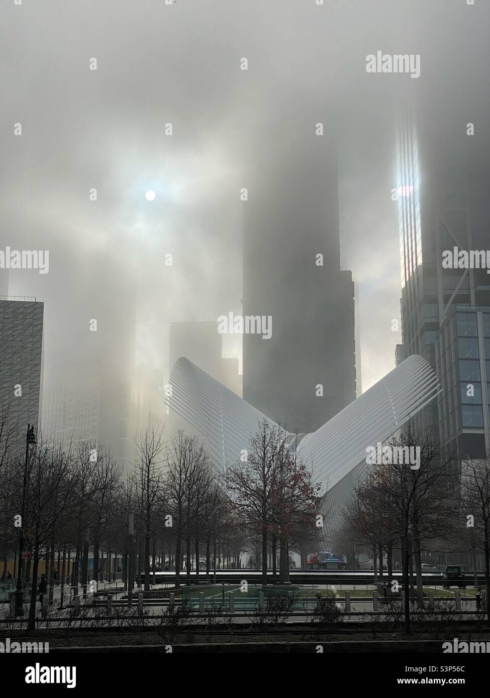 Centre-ville de NYC Sunrise - Image de stock capturée avec un smartphone