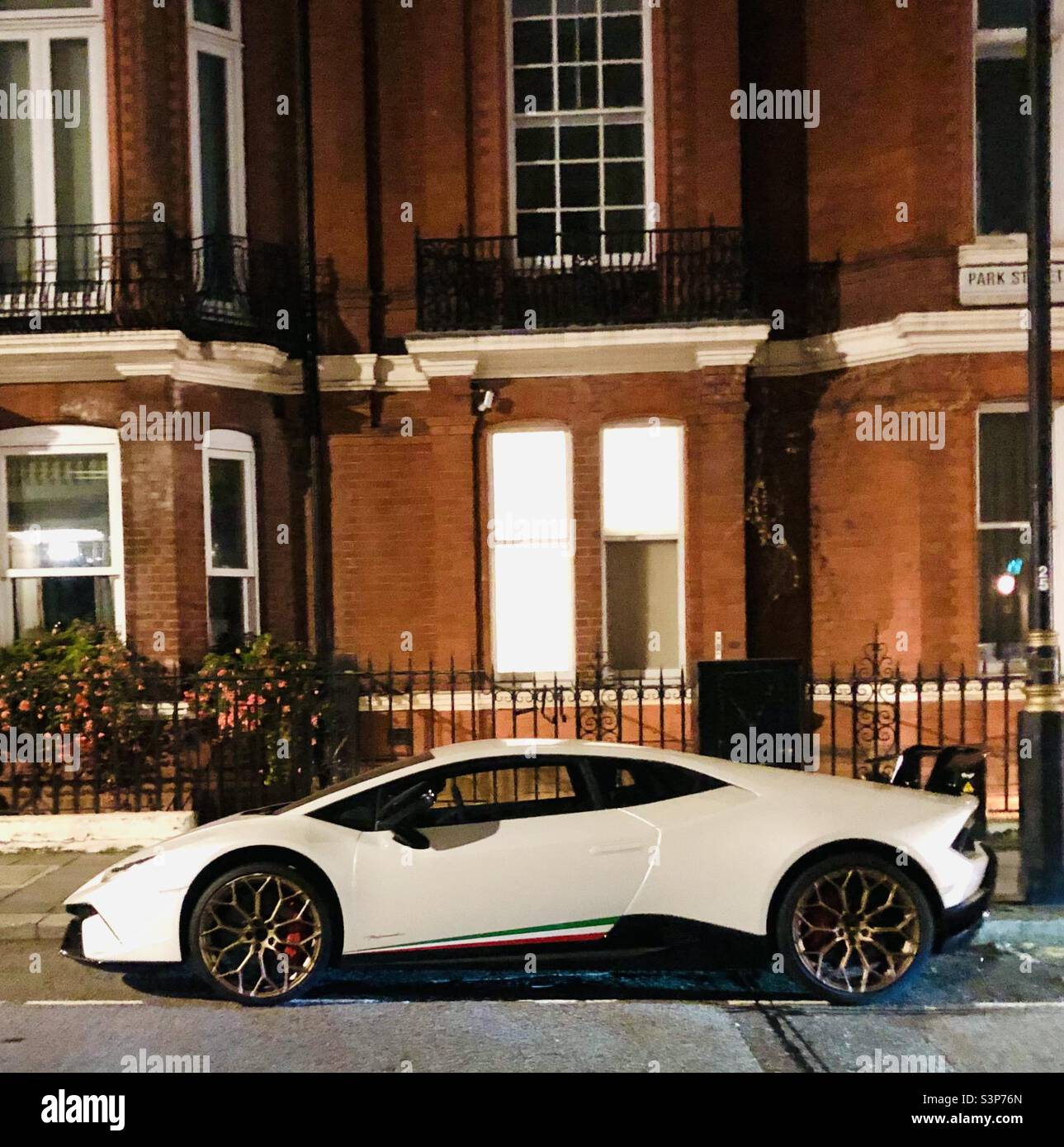 Lamborghini Huracan Performante - Mayfair Londres Royaume-Uni Banque D'Images