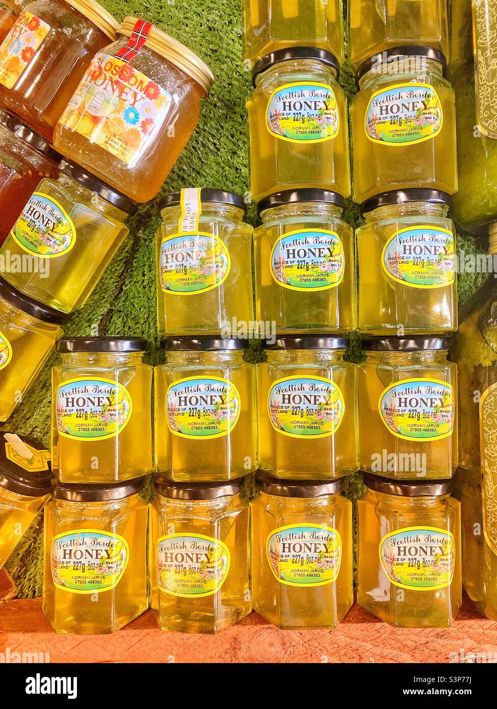 Miel écossais frais à vendre Banque D'Images