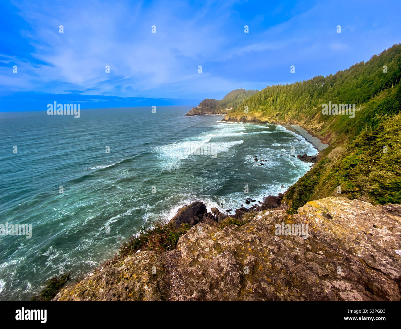 La côte pittoresque et sauvage de l'Oregon - Image de stock capturée avec un smartphone