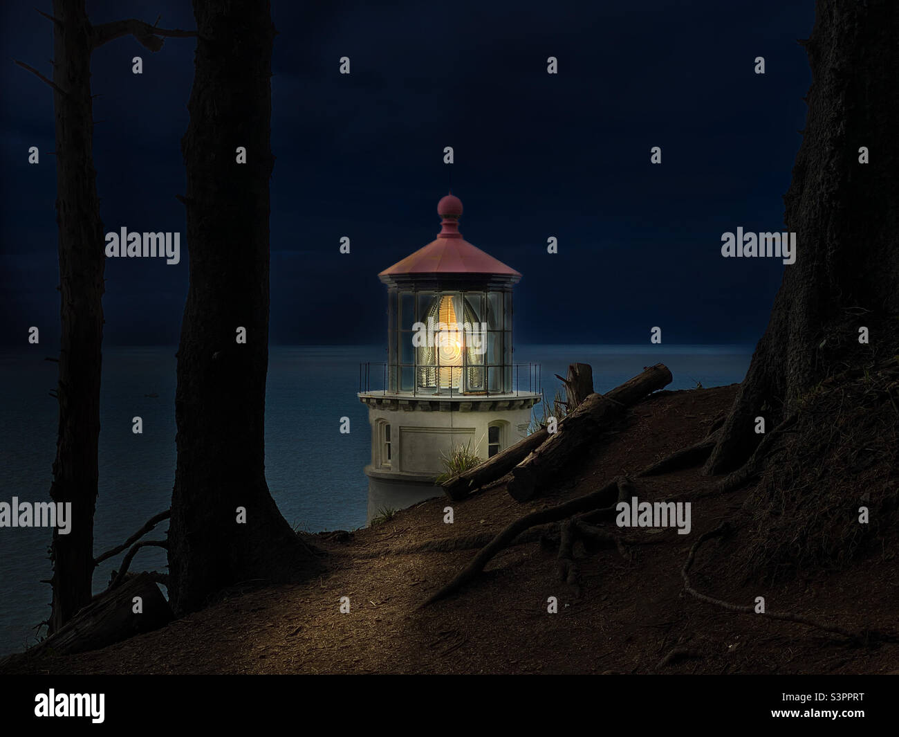 Phare de Haceta Head sur la côte de l'Oregon - Image de stock capturée avec un smartphone