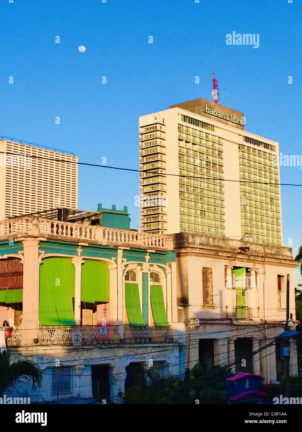 Vue sur l'hôtel Habana libre Banque D'Images