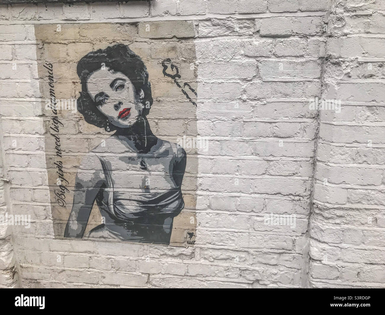 Marilyn Monroe Street art, Highgate, Londres Banque D'Images