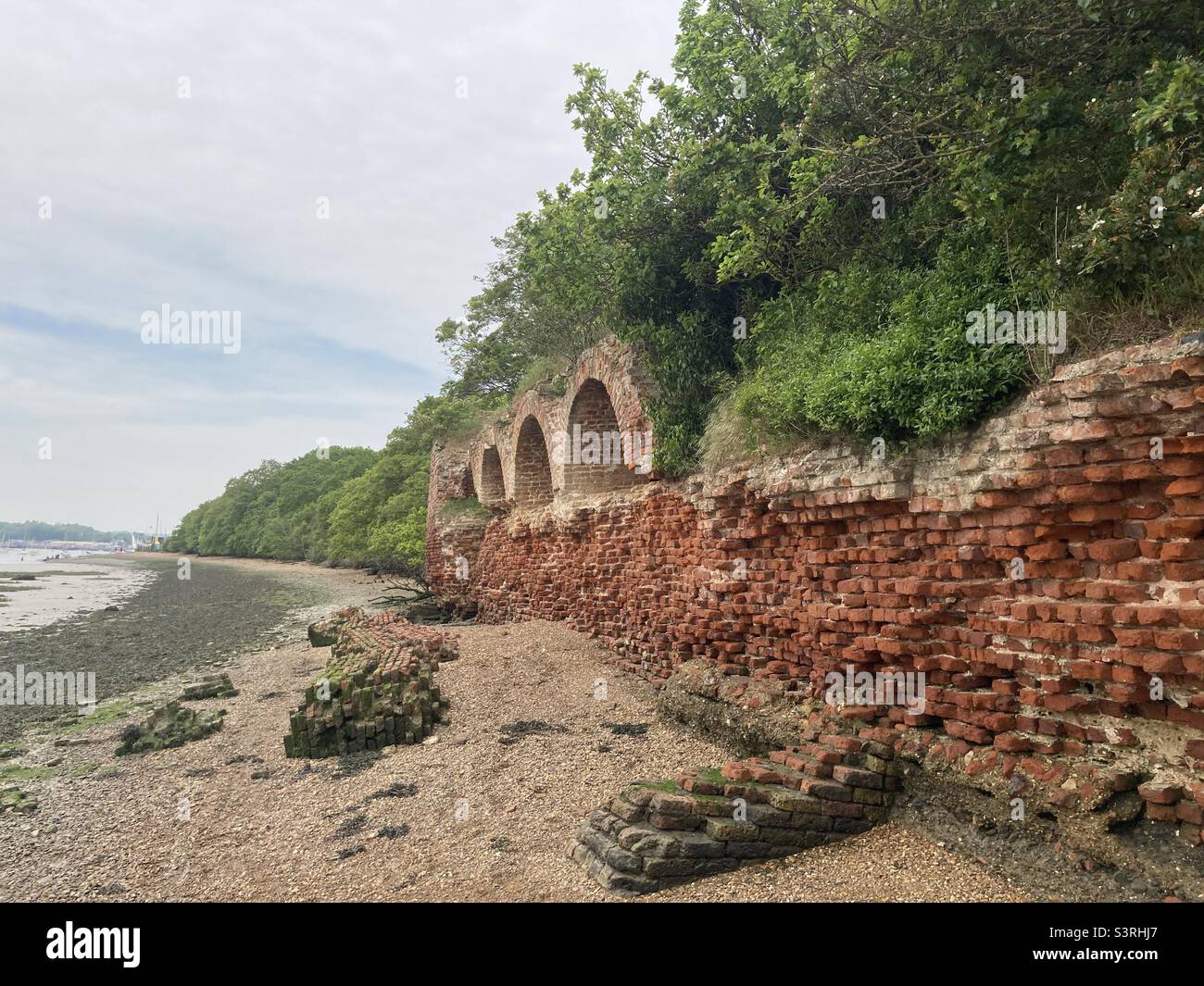 Vestiges de Cockham Wood fort - construit en 1669 et abandonné il y a plus de 200 ans (environ 1818) Banque D'Images