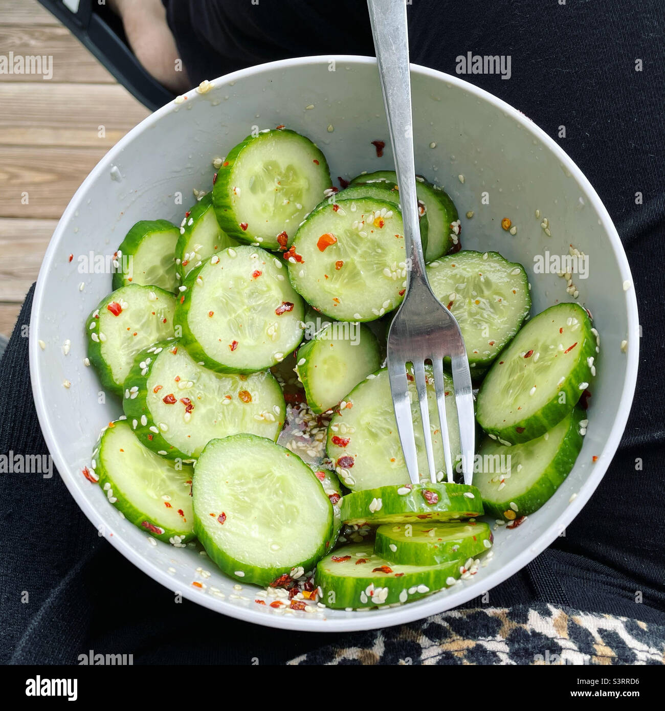 Salade de concombre coréen Banque D'Images