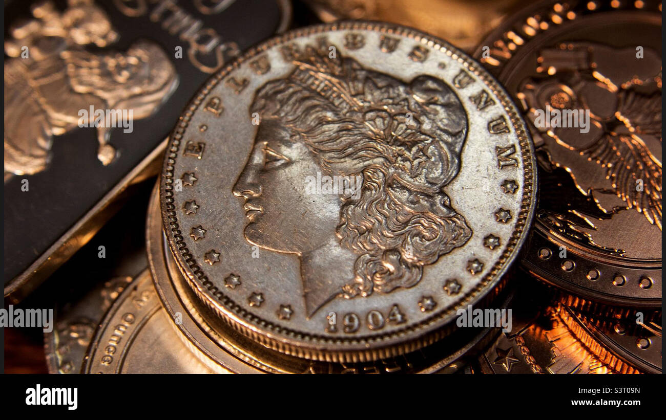 1904 Morgan Dollar Banque D'Images