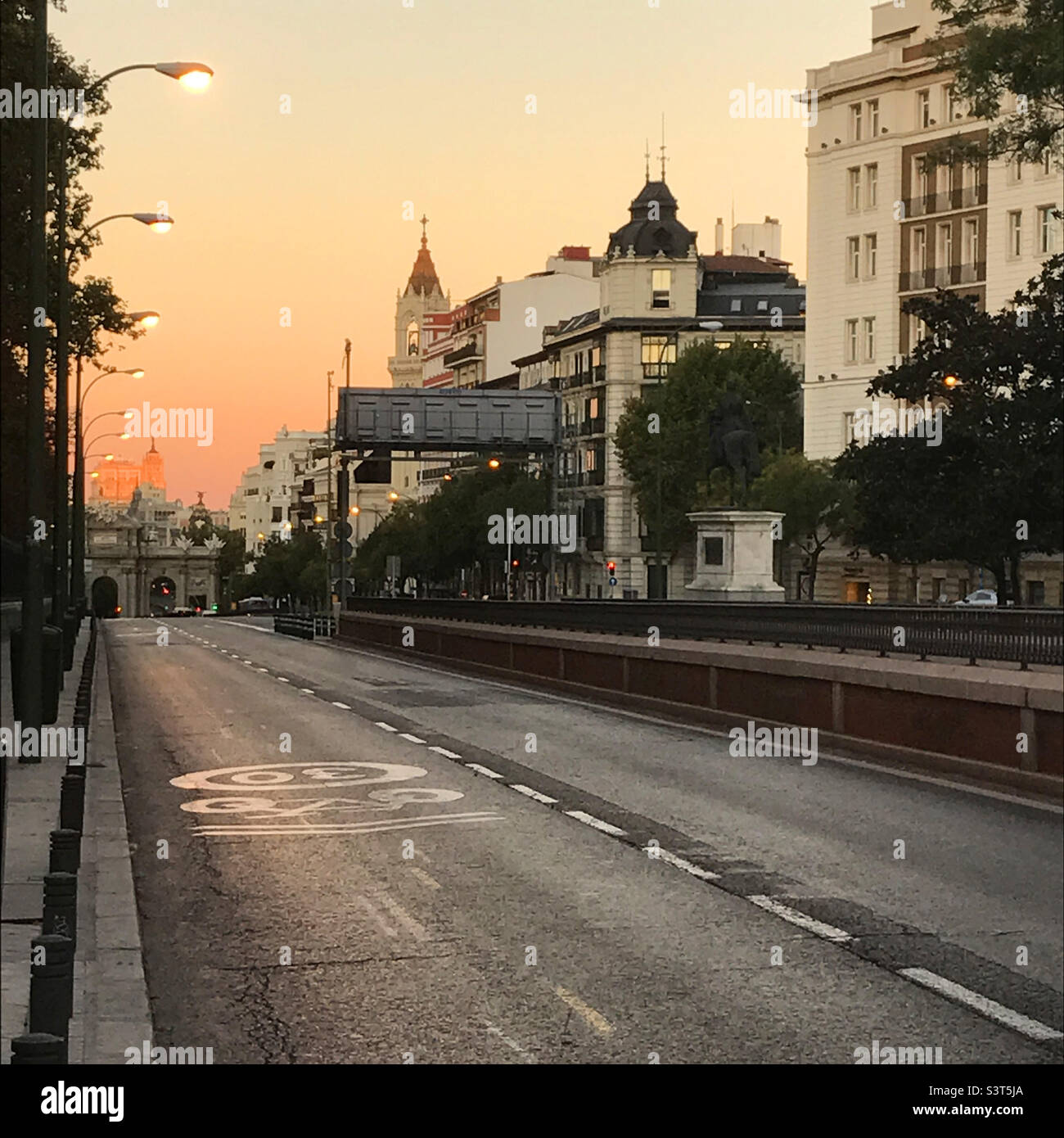 La rue Alcala. Madrid, Espagne. Banque D'Images