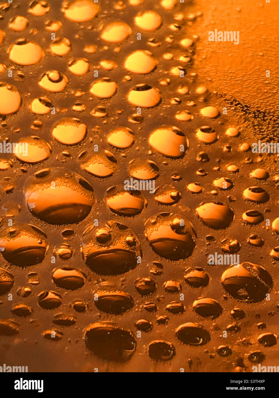 Bulles de bière. - Image de stock capturée avec un smartphone
