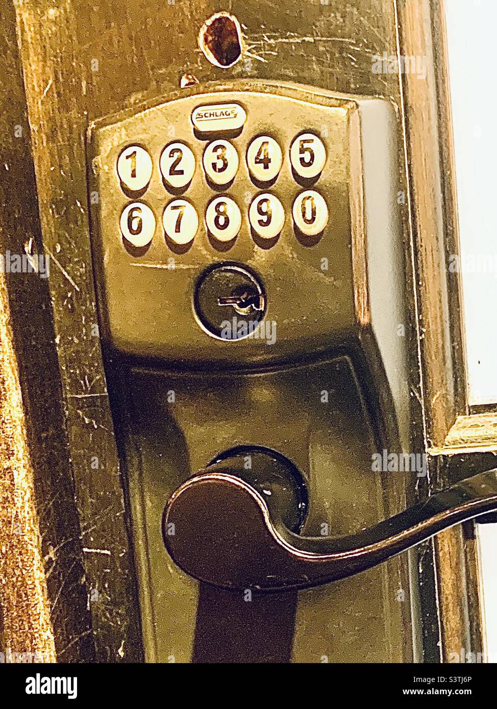 Serrure à combinaison. - Image de stock capturée avec un smartphone