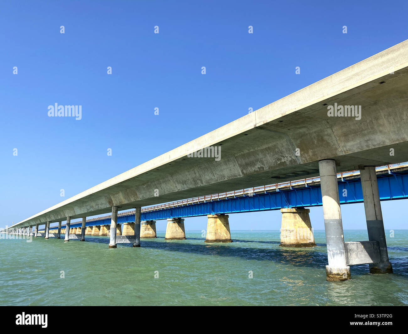 Seven Mile Bridge, Marathon, Floride - Image de stock capturée avec un smartphone