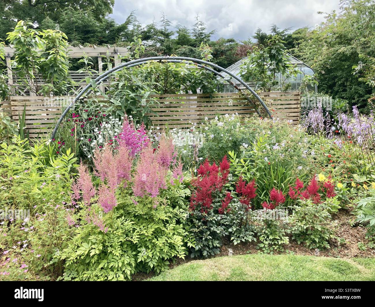 Superbe bordure de jardin Banque D'Images