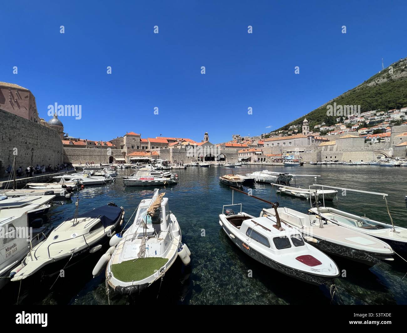 Le port de Dubrovnik Banque D'Images