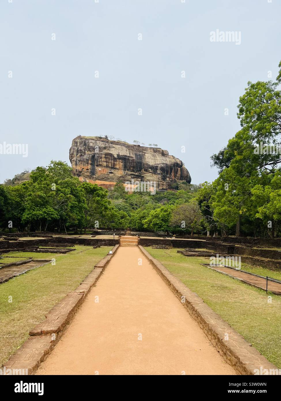 Sigiriya Lions du Sri Lanka rock Banque D'Images