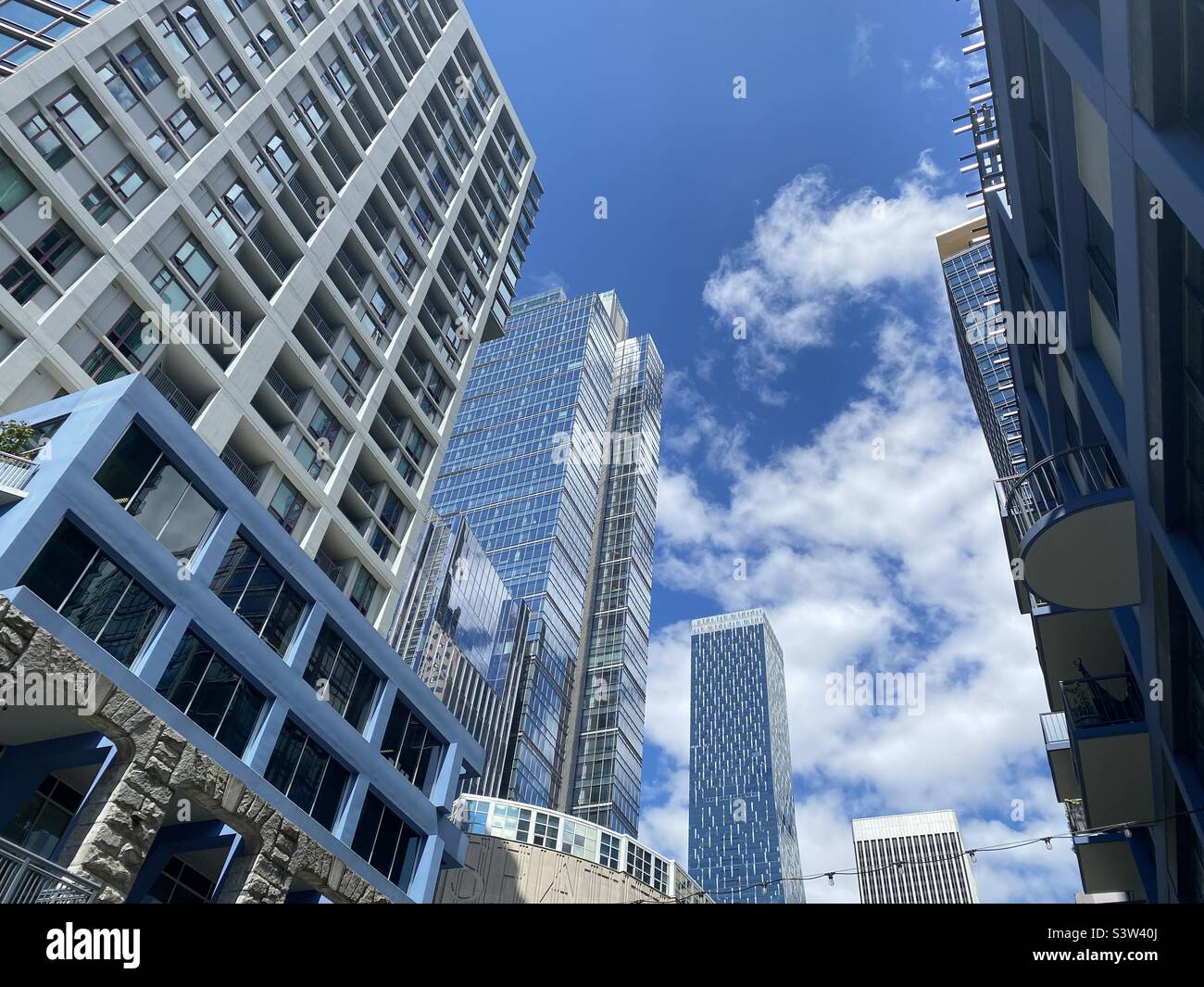 Vue sur le centre-ville de Seattle, Washington Banque D'Images